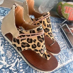 leopard sandals